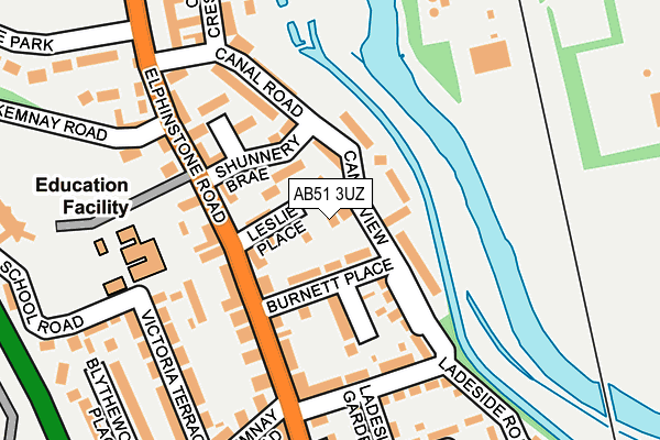 AB51 3UZ map - OS OpenMap – Local (Ordnance Survey) AB51 3UZ map - OS OpenMap – Local (Ordnance Survey)
