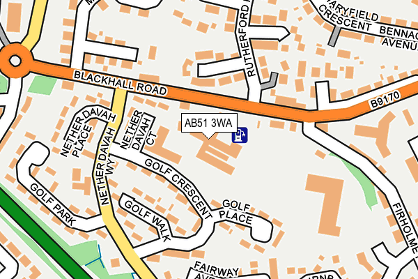 AB51 3WA map - OS OpenMap – Local (Ordnance Survey) AB51 3WA map - OS OpenMap – Local (Ordnance Survey)