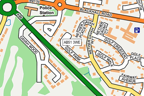 AB51 3WE map - OS OpenMap – Local (Ordnance Survey) AB51 3WE map - OS OpenMap – Local (Ordnance Survey)