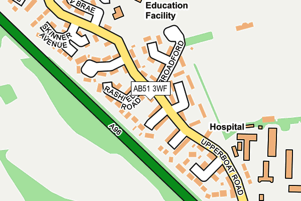 AB51 3WF map - OS OpenMap – Local (Ordnance Survey) AB51 3WF map - OS OpenMap – Local (Ordnance Survey)