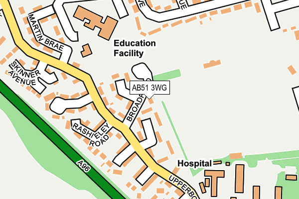 AB51 3WG map - OS OpenMap – Local (Ordnance Survey) AB51 3WG map - OS OpenMap – Local (Ordnance Survey)
