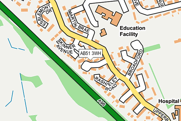 AB51 3WH map - OS OpenMap – Local (Ordnance Survey) AB51 3WH map - OS OpenMap – Local (Ordnance Survey)