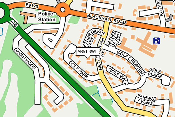 AB51 3WL map - OS OpenMap – Local (Ordnance Survey) AB51 3WL map - OS OpenMap – Local (Ordnance Survey)