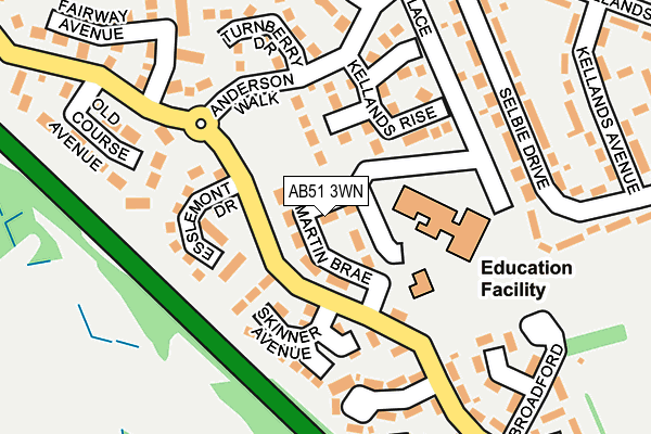 AB51 3WN map - OS OpenMap – Local (Ordnance Survey) AB51 3WN map - OS OpenMap – Local (Ordnance Survey)