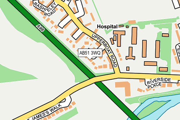 AB51 3WQ map - OS OpenMap – Local (Ordnance Survey) AB51 3WQ map - OS OpenMap – Local (Ordnance Survey)