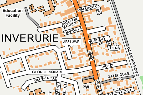 AB51 3WR map - OS OpenMap – Local (Ordnance Survey) AB51 3WR map - OS OpenMap – Local (Ordnance Survey)