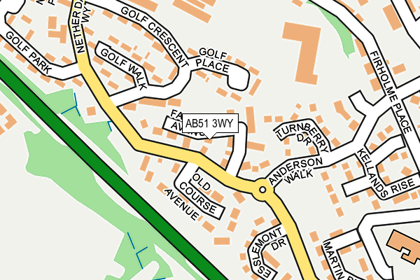 AB51 3WY map - OS OpenMap – Local (Ordnance Survey) AB51 3WY map - OS OpenMap – Local (Ordnance Survey)