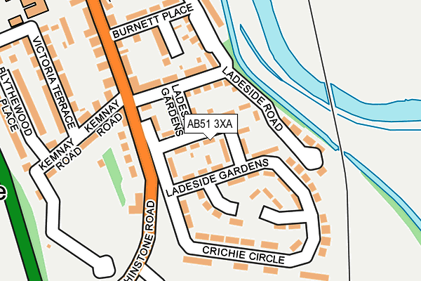AB51 3XA map - OS OpenMap – Local (Ordnance Survey) AB51 3XA map - OS OpenMap – Local (Ordnance Survey)