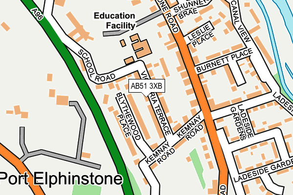AB51 3XB map - OS OpenMap – Local (Ordnance Survey) AB51 3XB map - OS OpenMap – Local (Ordnance Survey)