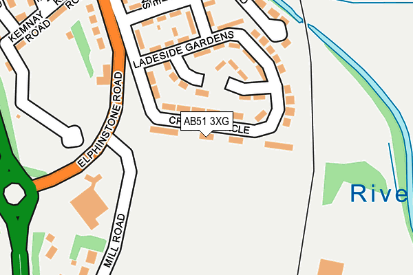 AB51 3XG map - OS OpenMap – Local (Ordnance Survey) AB51 3XG map - OS OpenMap – Local (Ordnance Survey)
