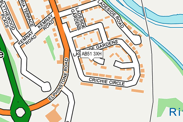 AB51 3XH map - OS OpenMap – Local (Ordnance Survey) AB51 3XH map - OS OpenMap – Local (Ordnance Survey)