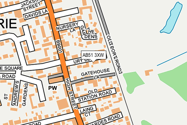 AB51 3XW map - OS OpenMap – Local (Ordnance Survey) AB51 3XW map - OS OpenMap – Local (Ordnance Survey)