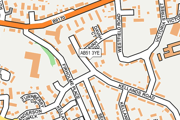 AB51 3YE map - OS OpenMap – Local (Ordnance Survey) AB51 3YE map - OS OpenMap – Local (Ordnance Survey)