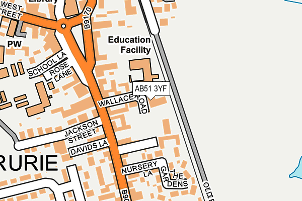 AB51 3YF map - OS OpenMap – Local (Ordnance Survey) AB51 3YF map - OS OpenMap – Local (Ordnance Survey)