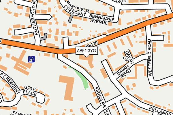 AB51 3YG map - OS OpenMap – Local (Ordnance Survey) AB51 3YG map - OS OpenMap – Local (Ordnance Survey)