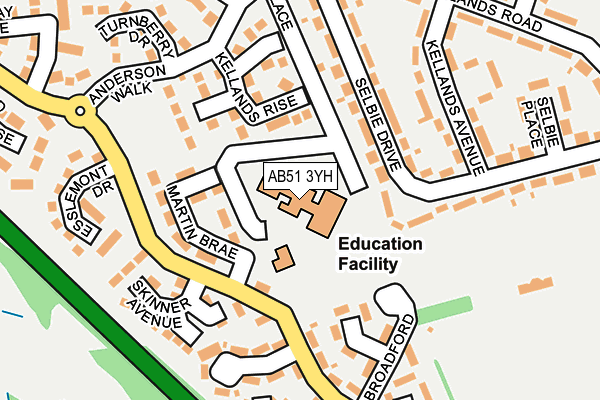 AB51 3YH map - OS OpenMap – Local (Ordnance Survey) AB51 3YH map - OS OpenMap – Local (Ordnance Survey)