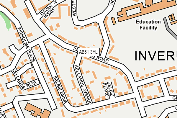 AB51 3YL map - OS OpenMap – Local (Ordnance Survey) AB51 3YL map - OS OpenMap – Local (Ordnance Survey)