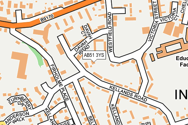 AB51 3YS map - OS OpenMap – Local (Ordnance Survey) AB51 3YS map - OS OpenMap – Local (Ordnance Survey)