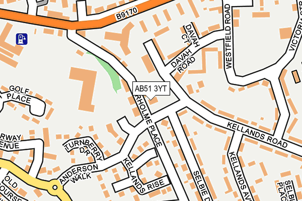 AB51 3YT map - OS OpenMap – Local (Ordnance Survey) AB51 3YT map - OS OpenMap – Local (Ordnance Survey)