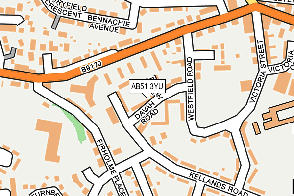 AB51 3YU map - OS OpenMap – Local (Ordnance Survey) AB51 3YU map - OS OpenMap – Local (Ordnance Survey)