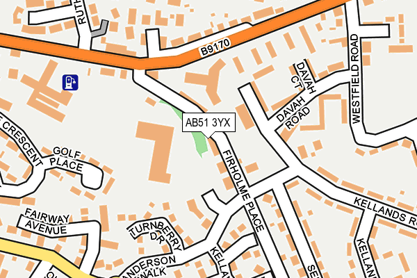 AB51 3YX map - OS OpenMap – Local (Ordnance Survey) AB51 3YX map - OS OpenMap – Local (Ordnance Survey)