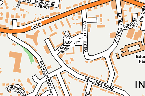 AB51 3YY map - OS OpenMap – Local (Ordnance Survey) AB51 3YY map - OS OpenMap – Local (Ordnance Survey)