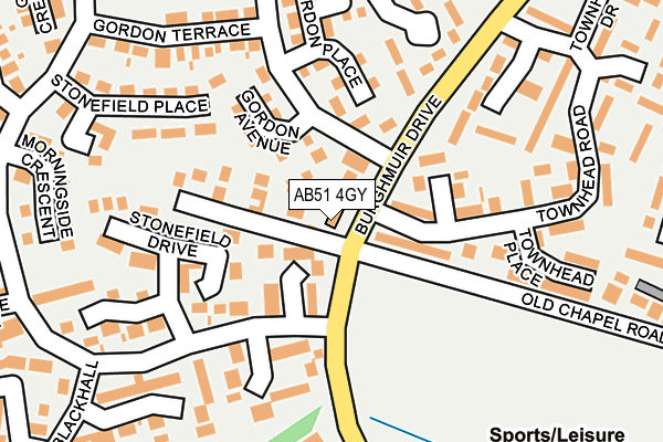 AB51 4GY map - OS OpenMap – Local (Ordnance Survey) AB51 4GY map - OS OpenMap – Local (Ordnance Survey)