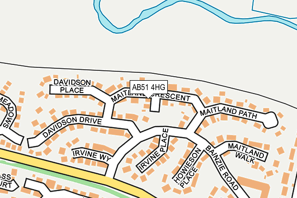 AB51 4HG map - OS OpenMap – Local (Ordnance Survey) AB51 4HG map - OS OpenMap – Local (Ordnance Survey)