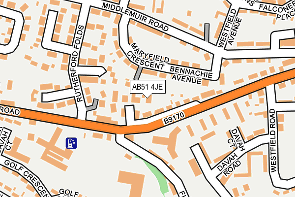 AB51 4JE map - OS OpenMap – Local (Ordnance Survey) AB51 4JE map - OS OpenMap – Local (Ordnance Survey)