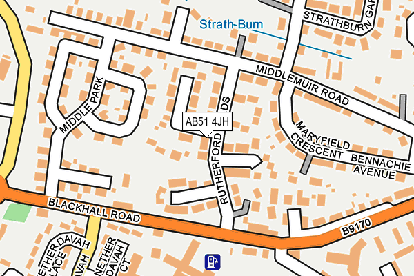 AB51 4JH map - OS OpenMap – Local (Ordnance Survey) AB51 4JH map - OS OpenMap – Local (Ordnance Survey)