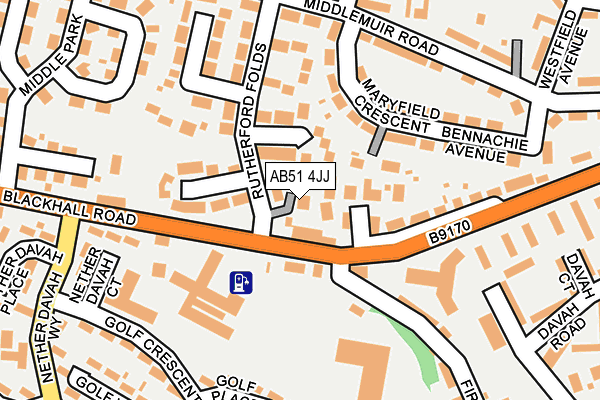 AB51 4JJ map - OS OpenMap – Local (Ordnance Survey) AB51 4JJ map - OS OpenMap – Local (Ordnance Survey)