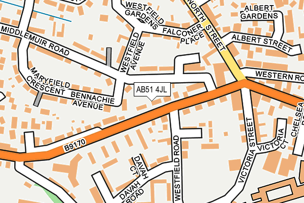 AB51 4JL map - OS OpenMap – Local (Ordnance Survey) AB51 4JL map - OS OpenMap – Local (Ordnance Survey)