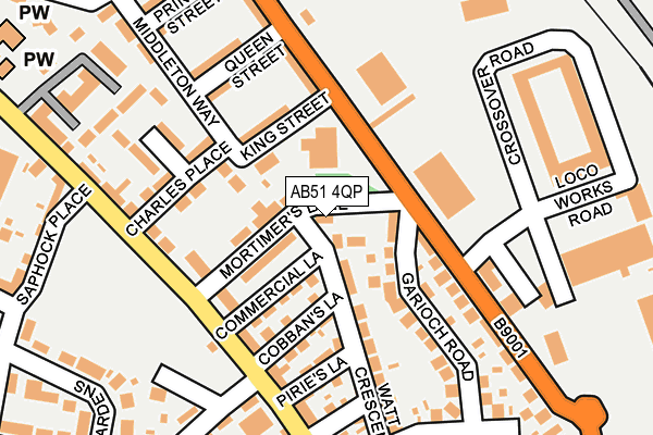 AB51 4QP map - OS OpenMap – Local (Ordnance Survey) AB51 4QP map - OS OpenMap – Local (Ordnance Survey)