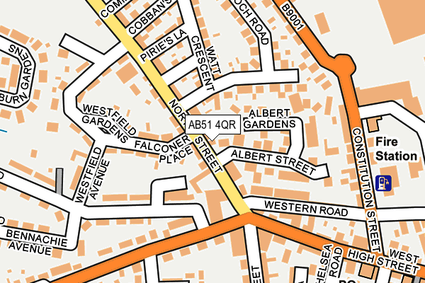 AB51 4QR map - OS OpenMap – Local (Ordnance Survey) AB51 4QR map - OS OpenMap – Local (Ordnance Survey)