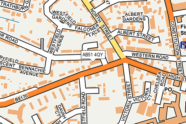 AB51 4QY map - OS OpenMap – Local (Ordnance Survey)