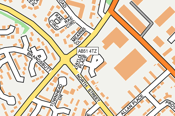 AB51 4TZ map - OS OpenMap – Local (Ordnance Survey) AB51 4TZ map - OS OpenMap – Local (Ordnance Survey)