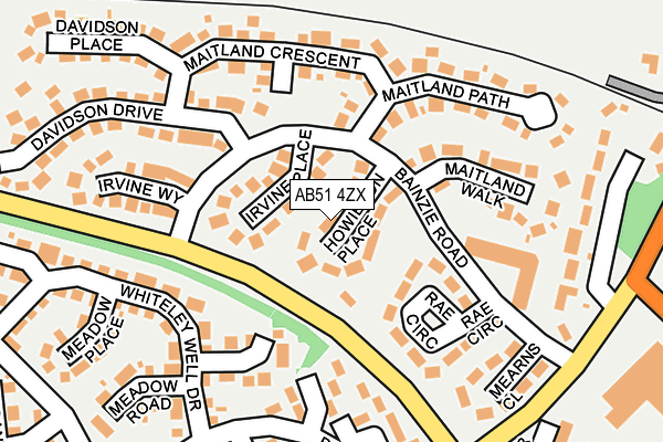 AB51 4ZX map - OS OpenMap – Local (Ordnance Survey) AB51 4ZX map - OS OpenMap – Local (Ordnance Survey)