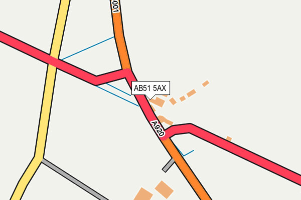 AB51 5AX map - OS OpenMap – Local (Ordnance Survey) AB51 5AX map - OS OpenMap – Local (Ordnance Survey)