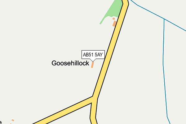 AB51 5AY map - OS OpenMap – Local (Ordnance Survey) AB51 5AY map - OS OpenMap – Local (Ordnance Survey)