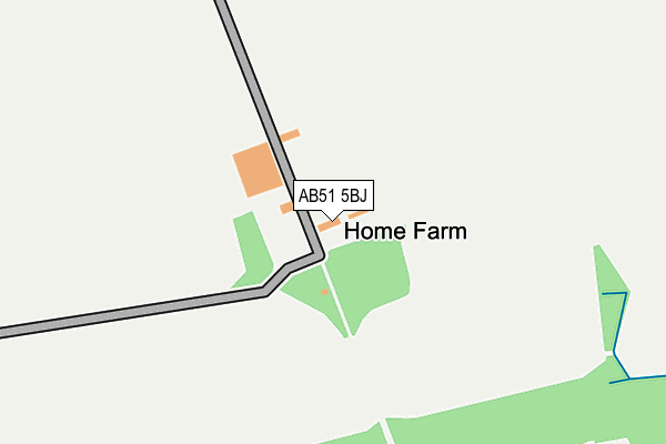 AB51 5BJ map - OS OpenMap – Local (Ordnance Survey) AB51 5BJ map - OS OpenMap – Local (Ordnance Survey)