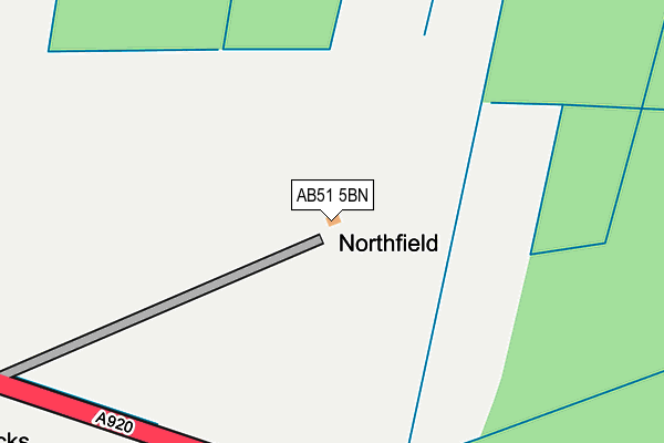 AB51 5BN map - OS OpenMap – Local (Ordnance Survey)