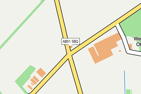 AB51 5BQ map - OS OpenMap – Local (Ordnance Survey) AB51 5BQ map - OS OpenMap – Local (Ordnance Survey)