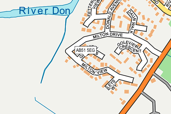 AB51 5EG map - OS OpenMap – Local (Ordnance Survey) AB51 5EG map - OS OpenMap – Local (Ordnance Survey)