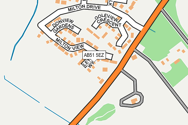 AB51 5EZ map - OS OpenMap – Local (Ordnance Survey) AB51 5EZ map - OS OpenMap – Local (Ordnance Survey)
