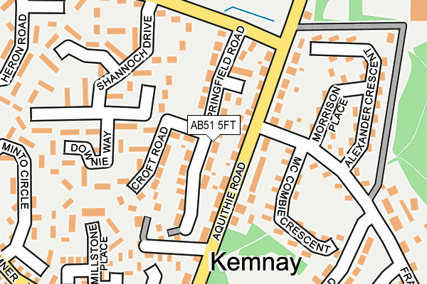 AB51 5FT map - OS OpenMap – Local (Ordnance Survey) AB51 5FT map - OS OpenMap – Local (Ordnance Survey)