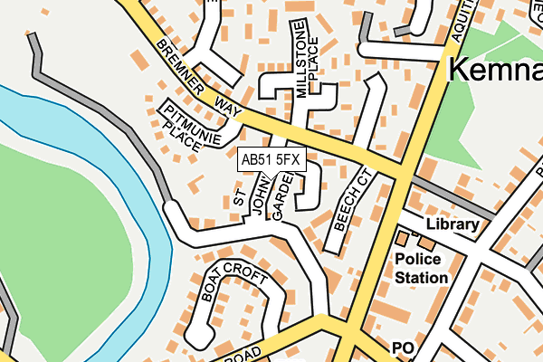 AB51 5FX map - OS OpenMap – Local (Ordnance Survey) AB51 5FX map - OS OpenMap – Local (Ordnance Survey)