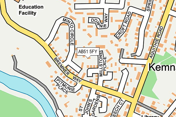 AB51 5FY map - OS OpenMap – Local (Ordnance Survey) AB51 5FY map - OS OpenMap – Local (Ordnance Survey)