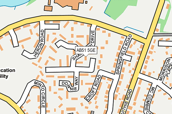 AB51 5GE map - OS OpenMap – Local (Ordnance Survey) AB51 5GE map - OS OpenMap – Local (Ordnance Survey)
