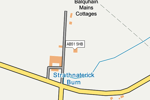 AB51 5HB map - OS OpenMap – Local (Ordnance Survey) AB51 5HB map - OS OpenMap – Local (Ordnance Survey)