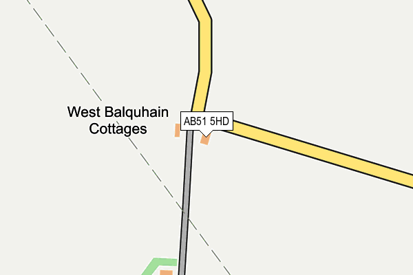 AB51 5HD map - OS OpenMap – Local (Ordnance Survey) AB51 5HD map - OS OpenMap – Local (Ordnance Survey)